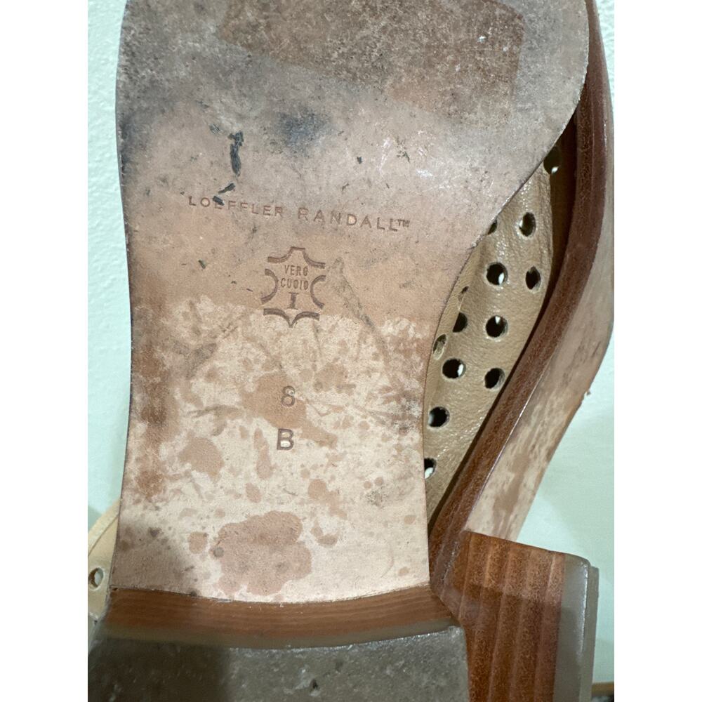 Loeffler Randall Ione Perforated Open Toe Booties size 8 tan/cream - Picture 8 of 8